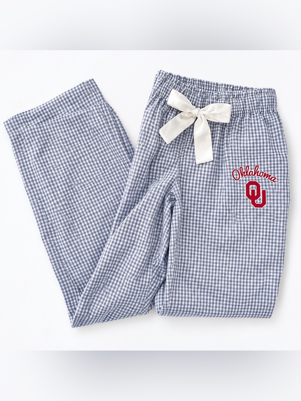 Oklahoma Sooners OU Gingham Pajama Pants Women’s Medium Concepts Sport Grey